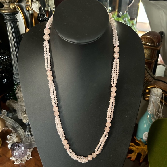 Vintage Rose Quartz Necklace